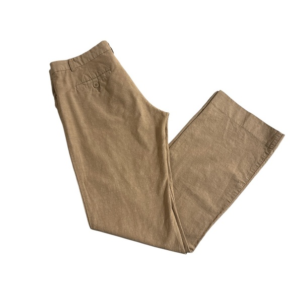 The Limited Tan Straight Leg Pants Cotton Twill - Picture 3 of 7
